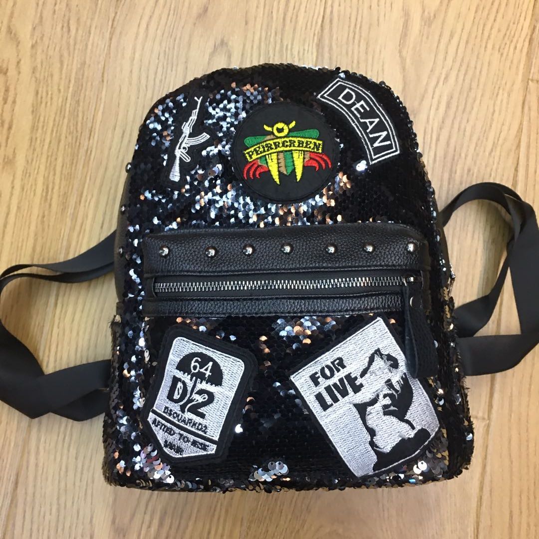 小背包亮片双肩包儿童女可爱少女时尚旅行二次元卡通漫画1