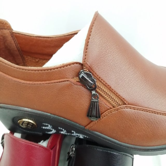 Fashion casual flat heel women's shoes Spring and summer new Doudou comfortable boat shoes single shoe zipper Specification drawing