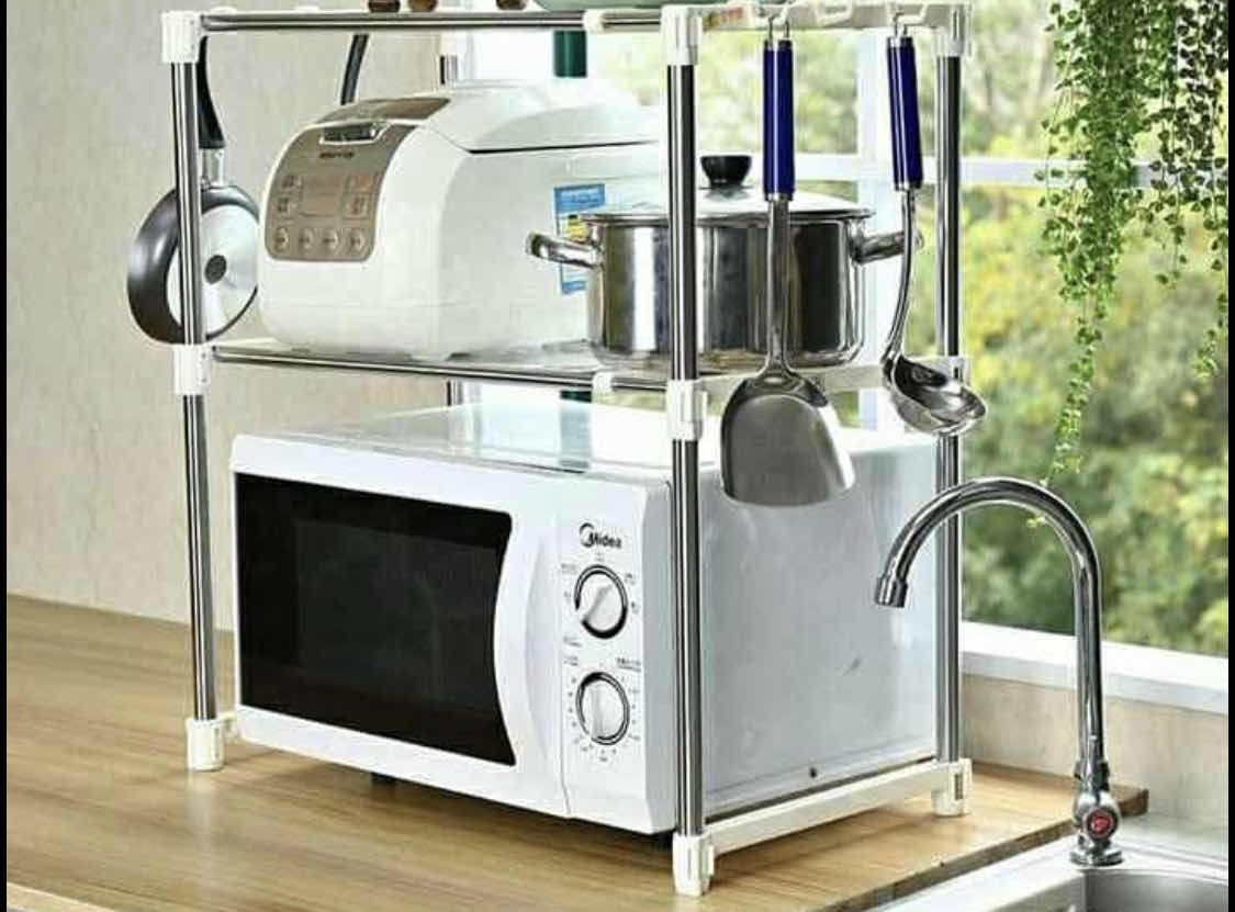 多功能储物架厨卫微波炉收纳架家用挂钩置物架