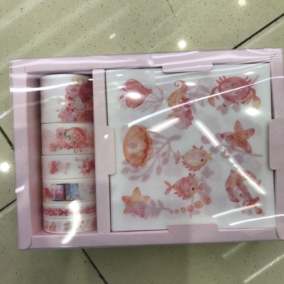 手帐胶带套装少女心网红古风人物分装便宜卡通可爱超萌贴纸日手账复古和纸装饰胶布彩色印花素材大礼包