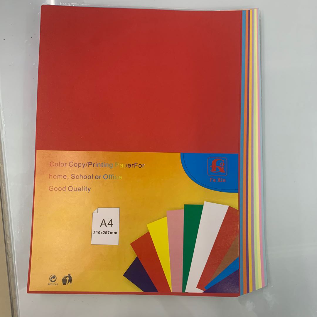 Fuxin Paper Products, Stationery, Cultural Office A4 color Printing Paper, children's handmade origami, 100 sheets per pack details Picture
