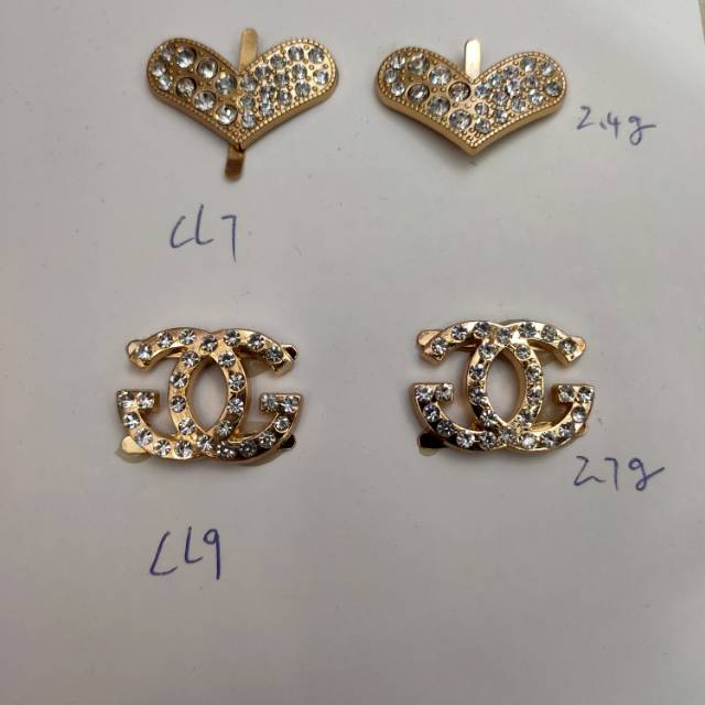 Wholesale Single Shoe Metal Shoe Buckle Removable Fashion Women's Shoes Decoration Fashion Shoe Buckle Rhinestones Flower Women's Shoes Specification drawing