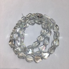 可定制DIY半成品不规则超透明玻璃水晶珠链条