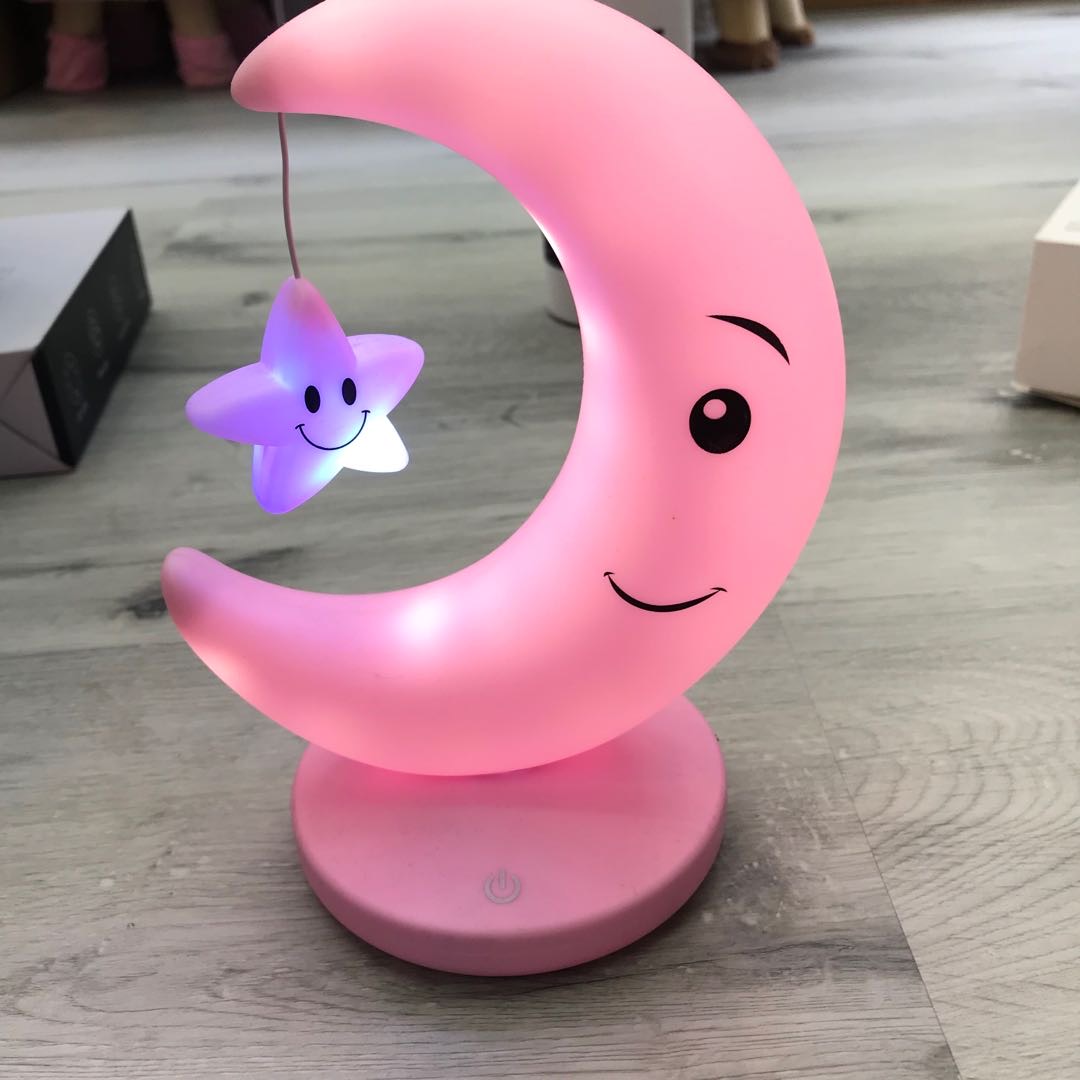 led小台灯卧室床头插电睡眠小夜灯月亮星星护眼灯