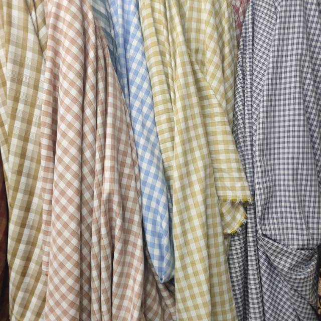 格子布头饰布衣服料工艺品