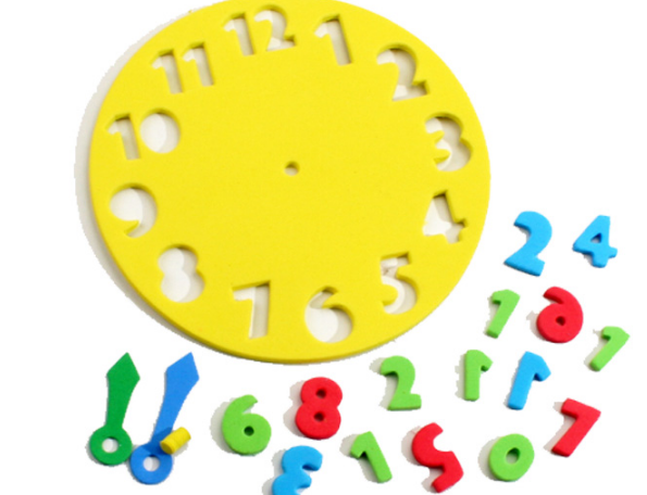 Kindergarten Summer Educational Gift Handmade Diy Materials For Children Handmade Eva Interleaved Creative Cognitive Clock Specification drawing