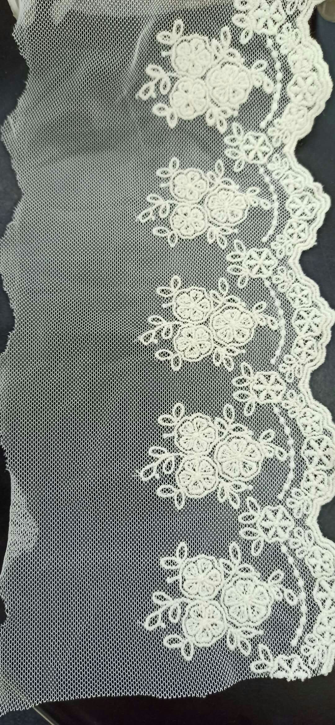 New Field Mesh Lace White Garment Accessories Specification drawing