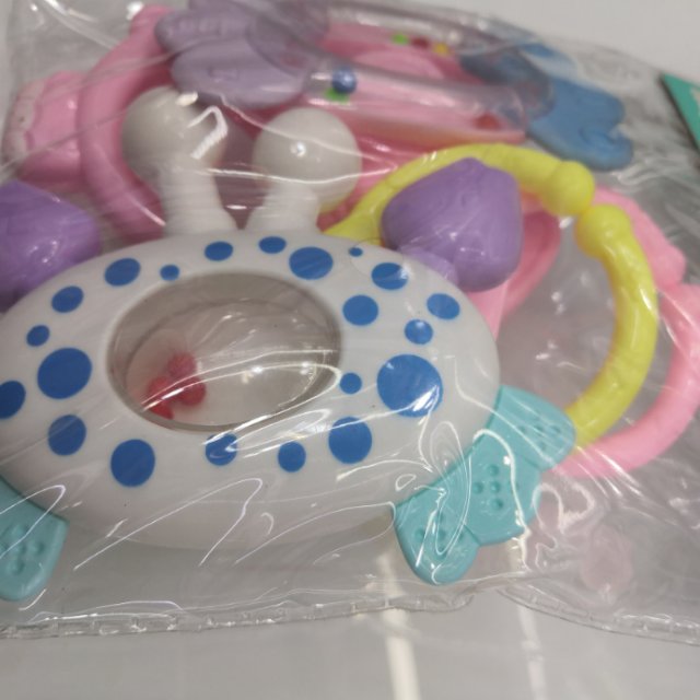 塑料塑料新生婴儿玩具初生益智早教训练宝宝抓握三四个月手抓螃蟹大象婴儿摇铃玩具产品图