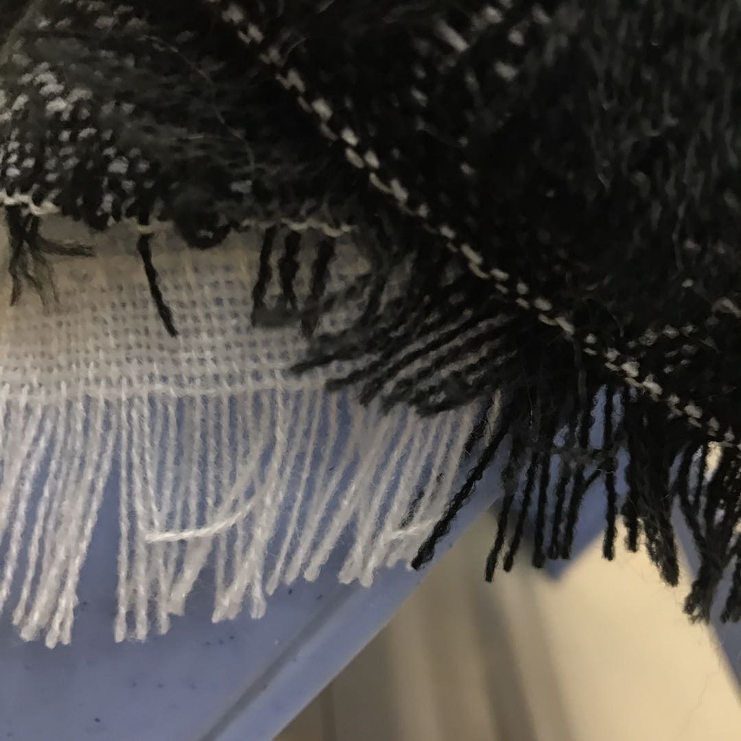 Manufacturers Direct Sales Autumn And Winter Europe And The United States Fashion Trend New Fringe Men And Women Square Scarf Specification drawing