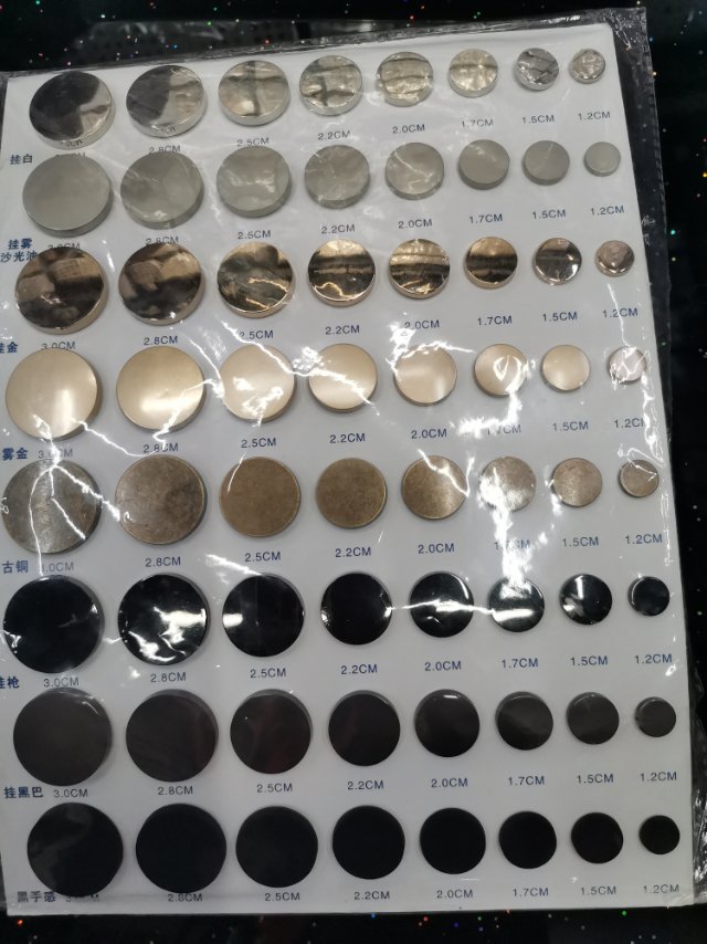 Trendy retro alloy round large buttons in multiple specifications