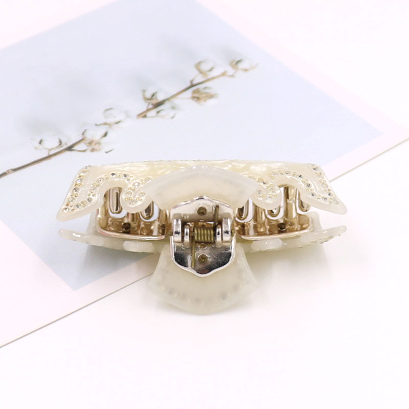 Crown Rhinestone Acetate Set Hair Clip Korean Vertical Clip Grab Clip Headwear Specification drawing