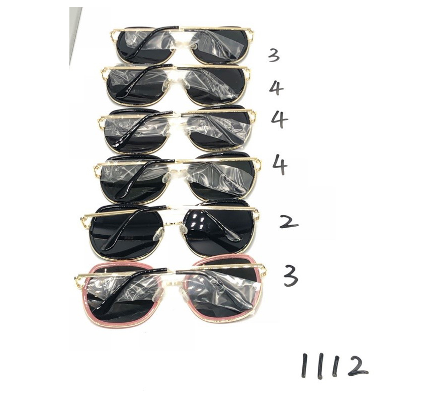 New fashionable large-framed sunglasses, round-framed sunglasses, polarized glasses, Korean version, trendy and trendy, high-end metal women's style 1111 Specification image