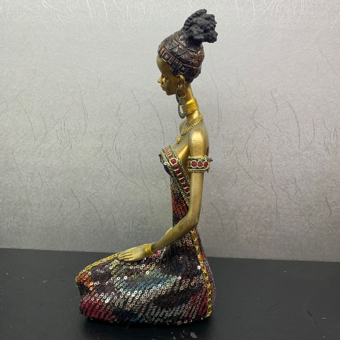 非洲黑人工艺品树脂摆件欧式礼品树脂现代家居摆设装饰品礼物装饰品细节图