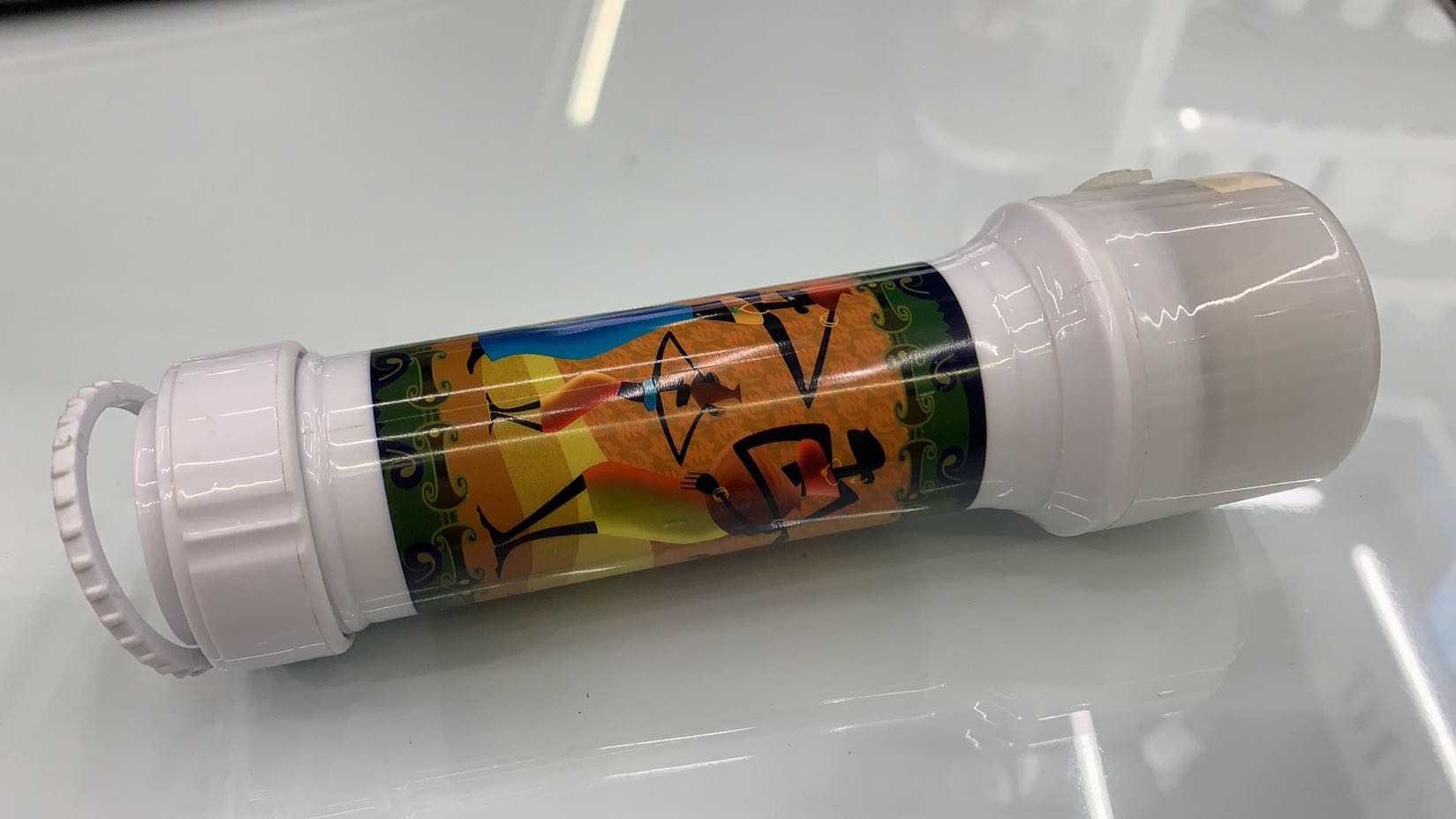 Plastic led flashlight, dry battery Specification image