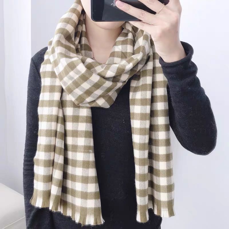 爆款高端围巾经典百搭秋冬季女长款简约两用时尚披肩图