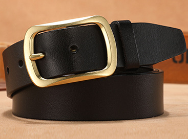 Calm Tang Tao Men's Leather Lead Layer Cowhide Youth Belt Men's Leather Retro Simple Lengthened Middle-Aged Belt
