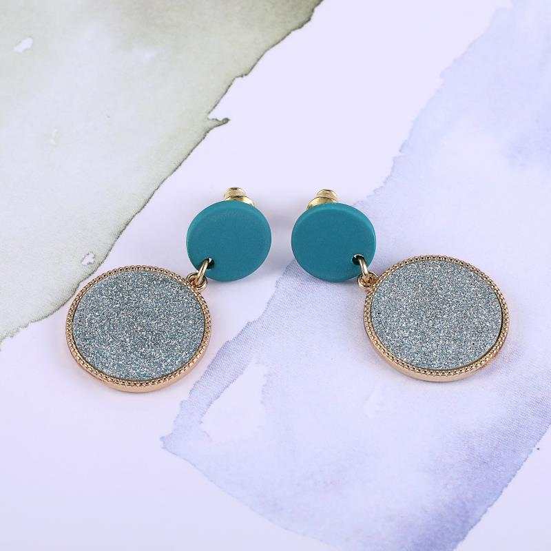 耳环时尚气质几何圆形贴纸耳环饰s925银针铜镀真金防过敏产品图