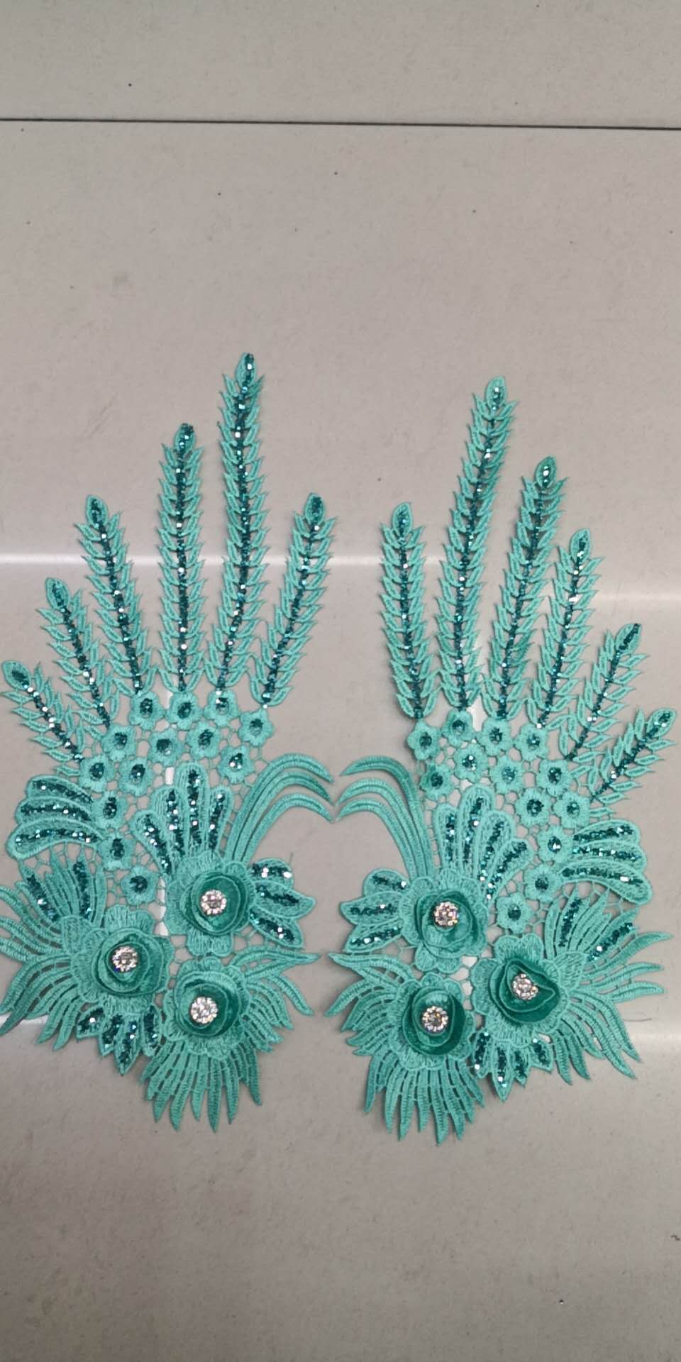 Cloth Stage Clothing Wedding Embroidery Flower Piece Lace Clothing Accessories Decals Diy Perm details Picture