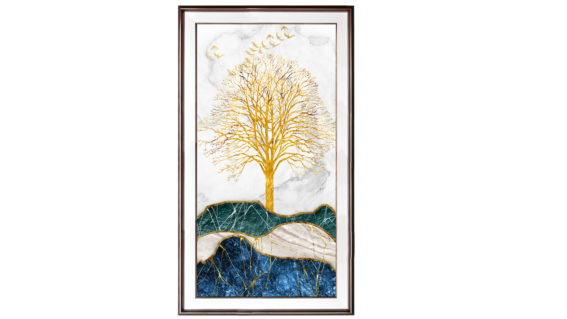 浙江联达工艺品80X140cm珐琅彩装饰画
