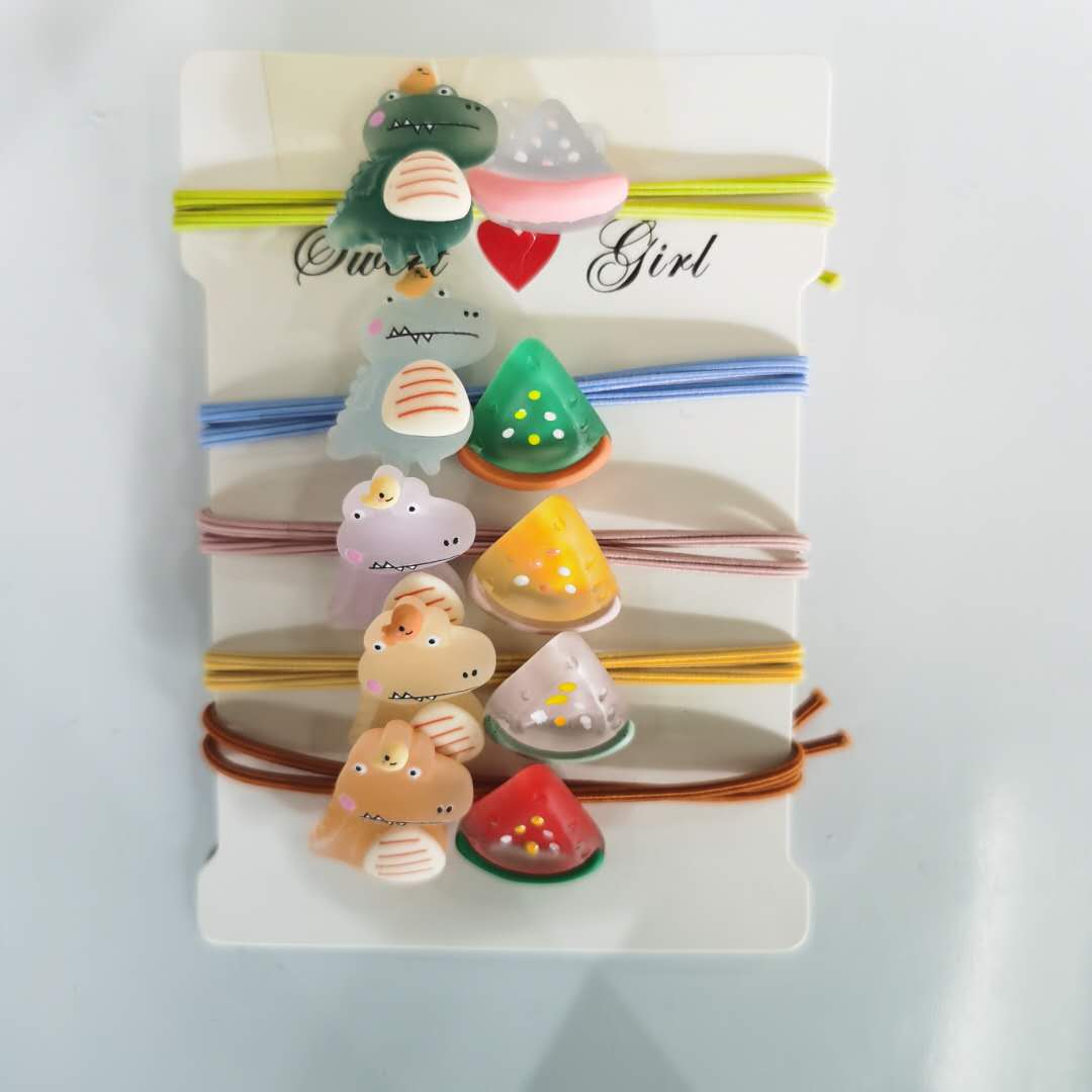 A cute little dinosaur with watermelon skin bands in a new Korean fashion hair band for women details Picture