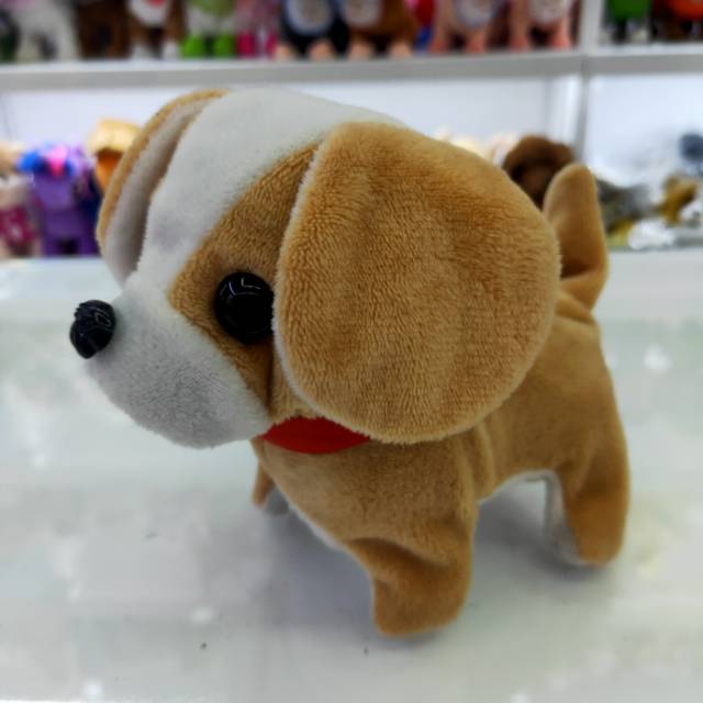 Polyester grey round ears dog children's entertainment toy thumbnail