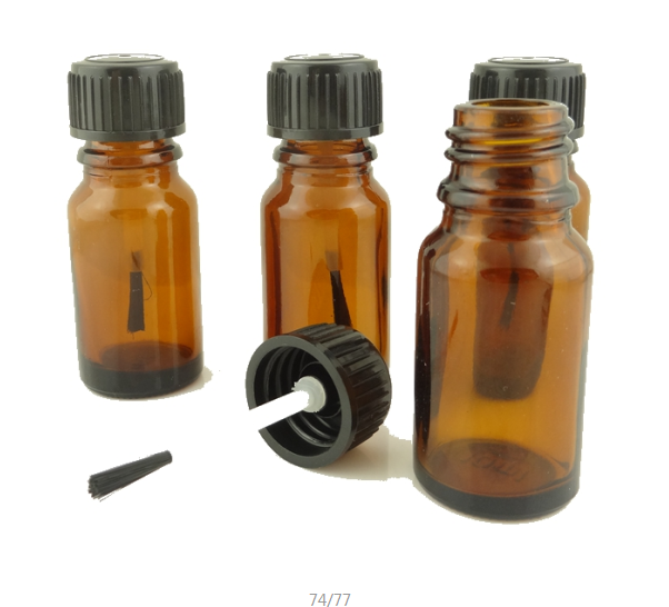 10ML精油瓶棕色玻璃瓶配塑料盖和毛刷DM-046 01详情3