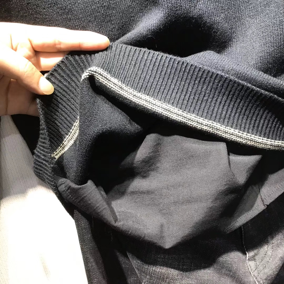 秋冬季假两件毛衣男士韩版修身潮流个性厚款线衣细节图