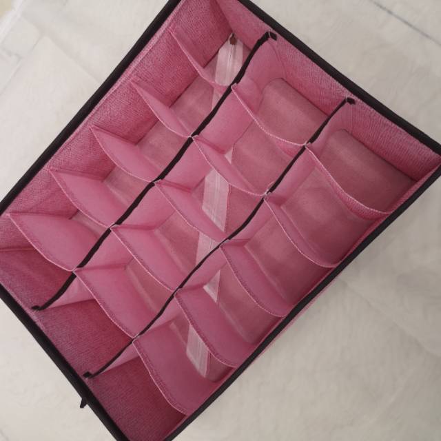 厂家直销内衣袜子收纳盒收纳袋格子收纳系列图