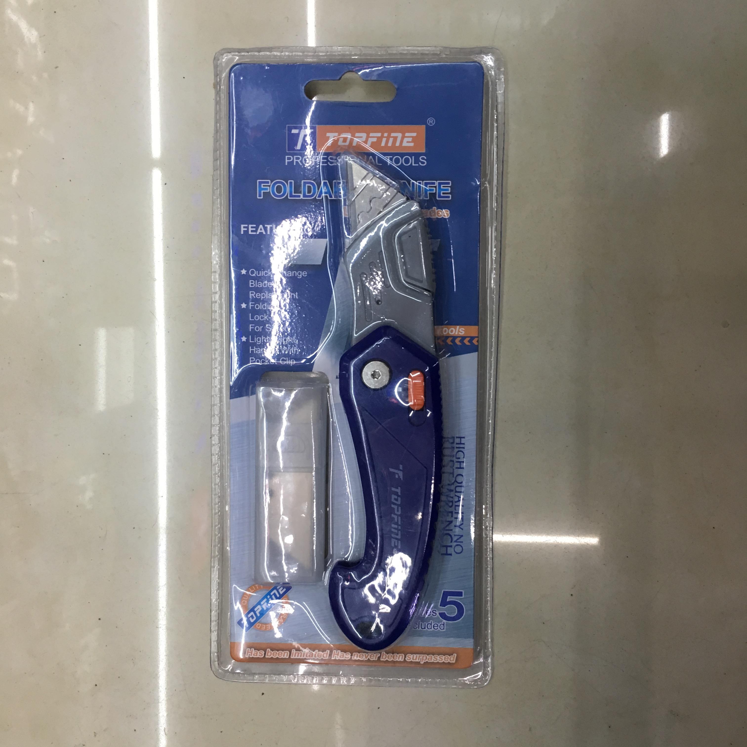 TOPFINE塑料ABS折叠美工刀快速替换刀片SK5梯形刀片