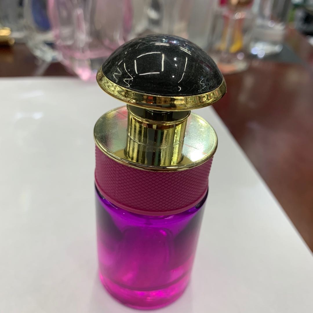 高档玫瑰紫色半透明香水包装瓶玻璃制品便携式精华液小空瓶细节图