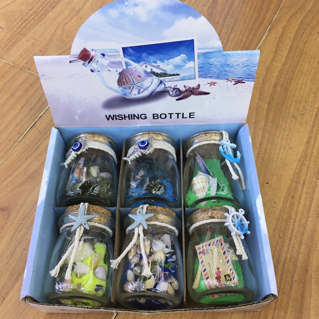 小布丁带明信片漂流瓶许愿瓶6/展示盒