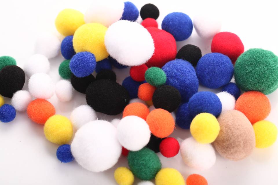 高弹彩色毛球幼儿手工diy用品