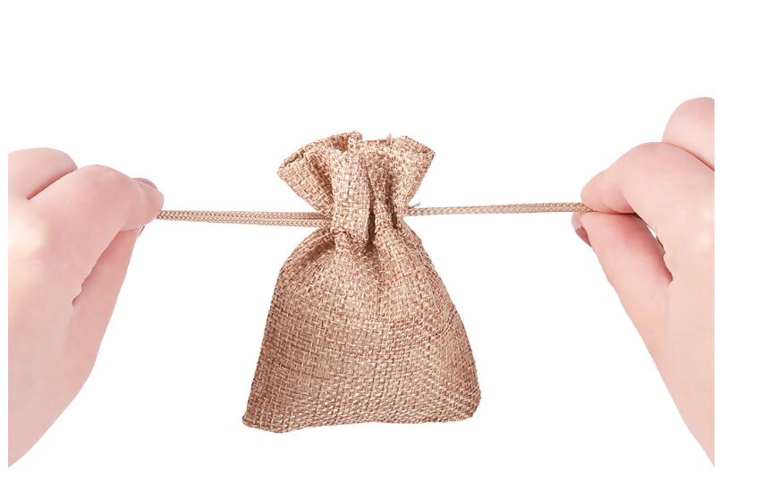 亚马逊爆款抽绳15色麻布袋儿童糖果饰品收纳可爱小布袋厂家批发