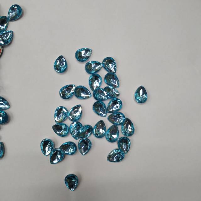 10x14mm尖底水滴 仿台 水兰压克力钻新款细节图