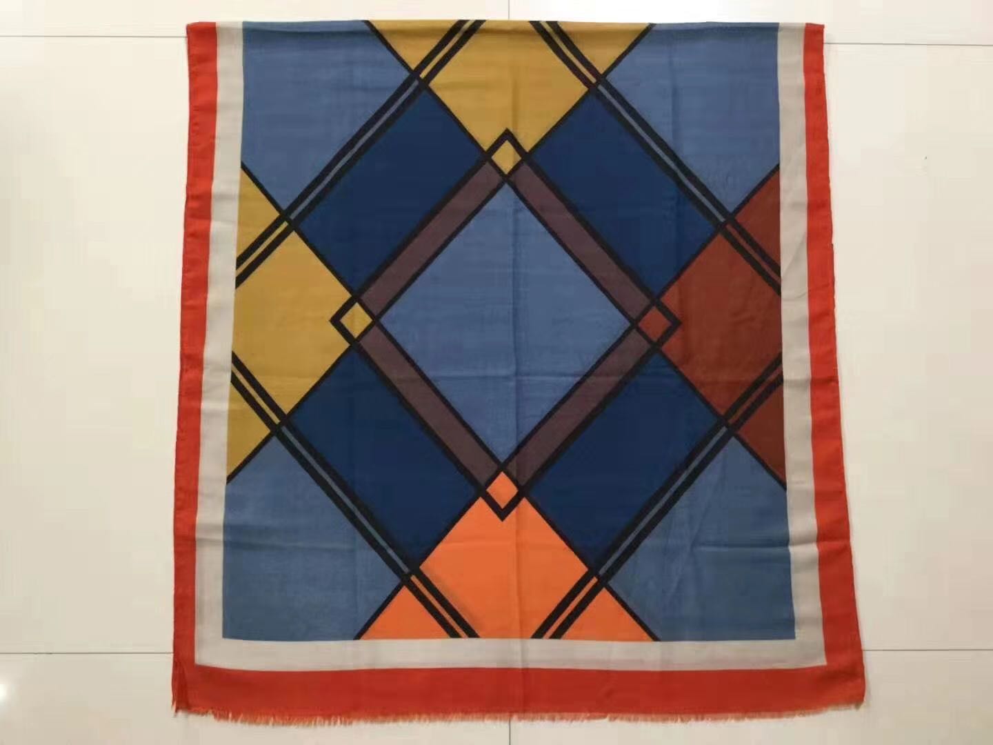 Women's Fashion Trend With Casual Size Rhomboid Satin Rayon Scarf details Picture