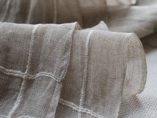 Spring and autumn women's versatile and artistic checkered cotton and linen scarf, long knitted scarf Specification image