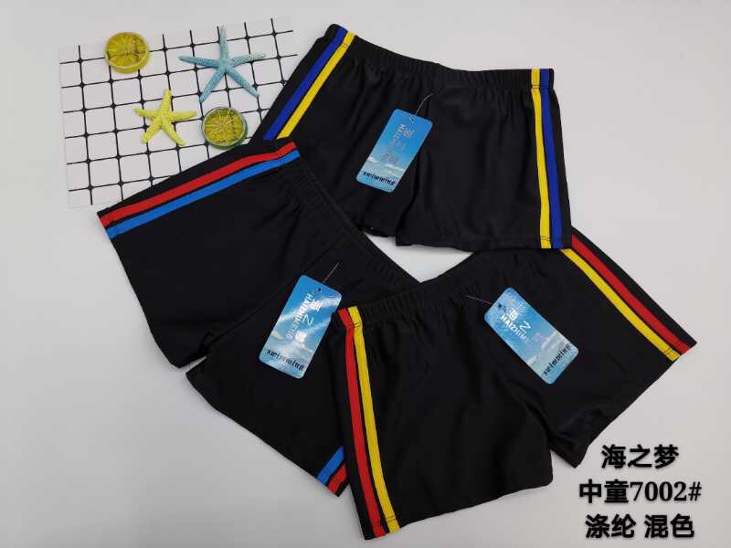 儿童沙滩裤速干可下水男童中大童温泉泳裤小童海边平角游泳裤