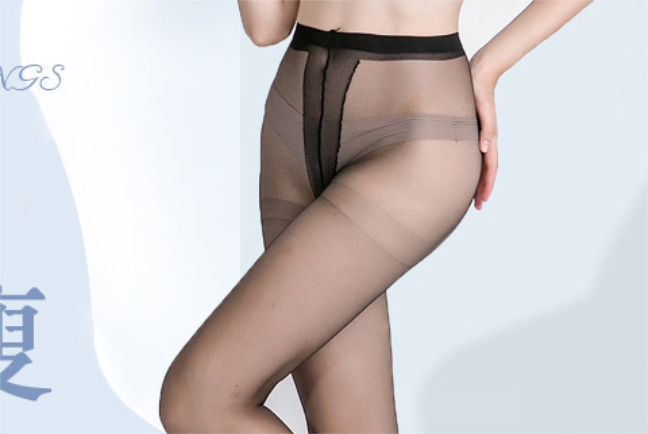 Women's thin, bare-leg wonder, flesh-colored anti-snug black pantyhose for spring and autumn wear details Picture