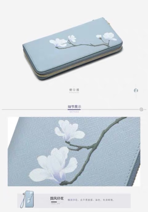 新款大容量拉链民族风钱包手拿包拉链包长款细节图