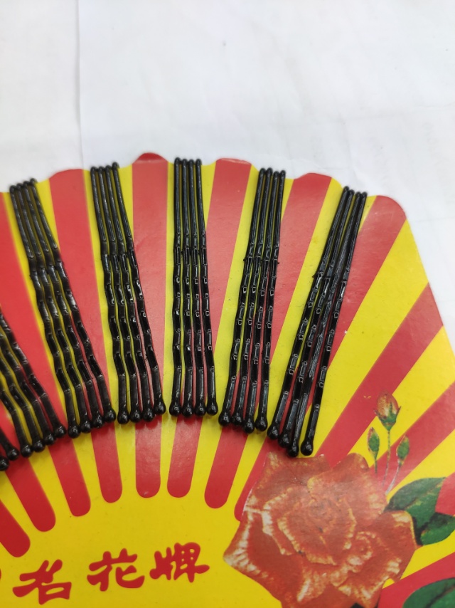 名花牌刘海夹成人少女发饰边钢夹波浪夹产品图