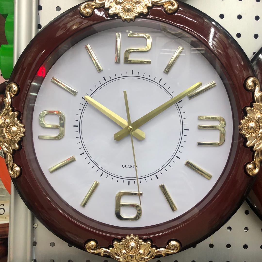 中式创意艺术家庭时钟客厅静音钟复古家用装饰卧室大挂钟表