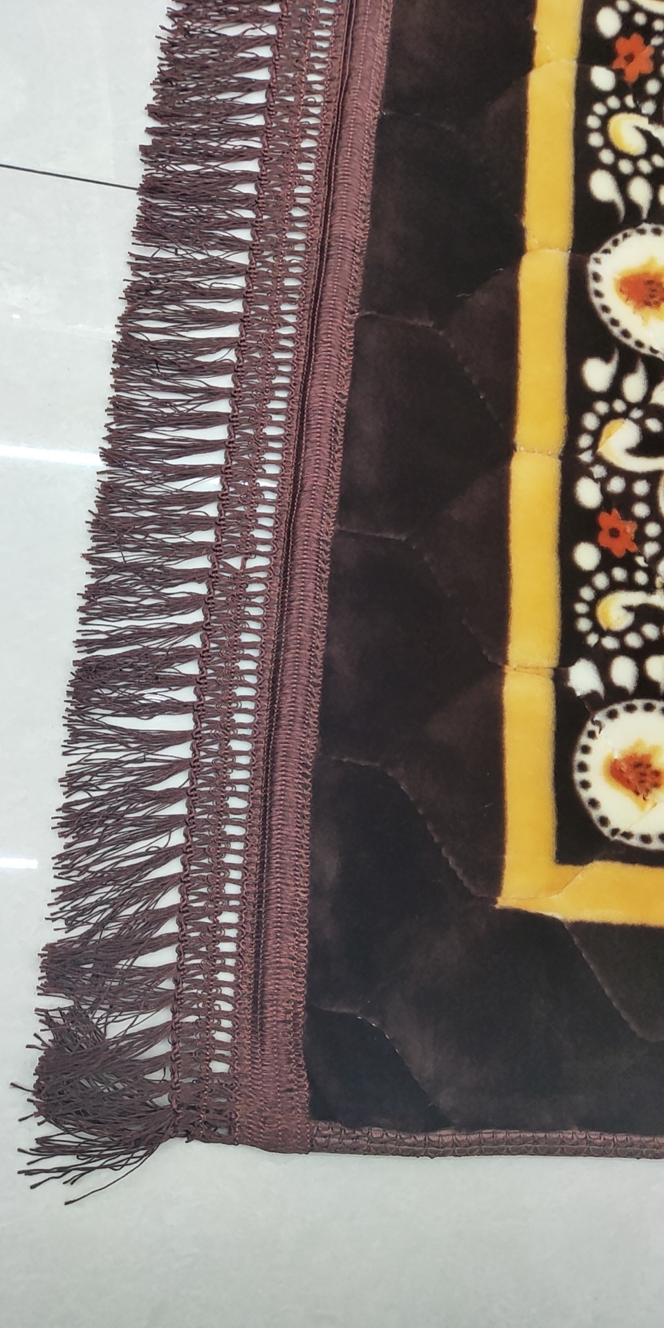Islamic Brown Flower Design Mat details Picture