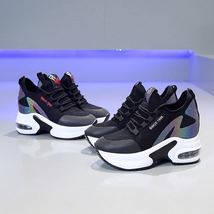 Y508英荣2020新款广州女士增高休闲飞织透气运动鞋
