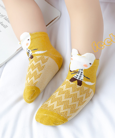 Spring and summer boys' and girls' mesh socks, boat socks for babies aged 3 to 12 details Picture