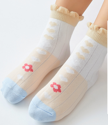儿童袜子纯棉春秋女童中筒袜春夏薄款婴儿宝宝男童中大童公主棉细节图