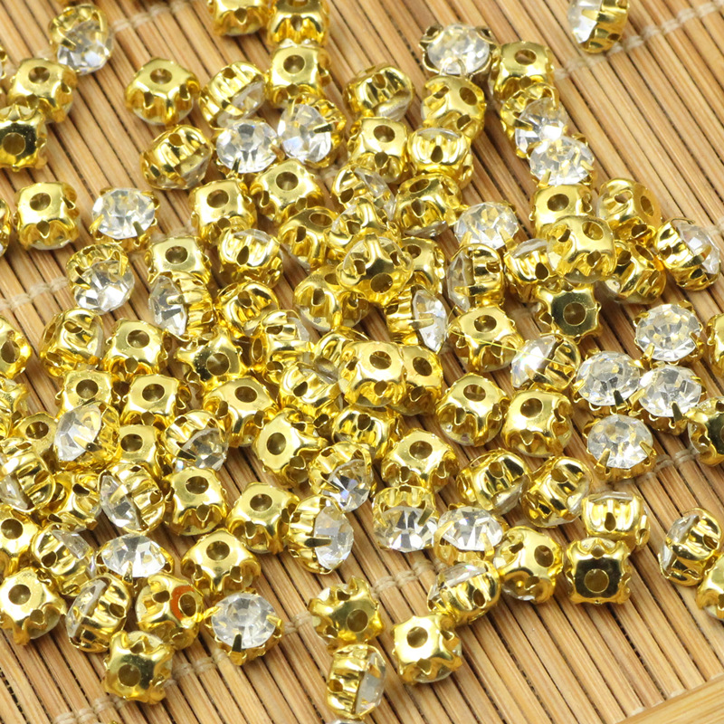 Taladro de cristal taladro blanco 3-10mm agarrar taladro bricolaje vestido de novia diamante strass mano costura taladro Specification image