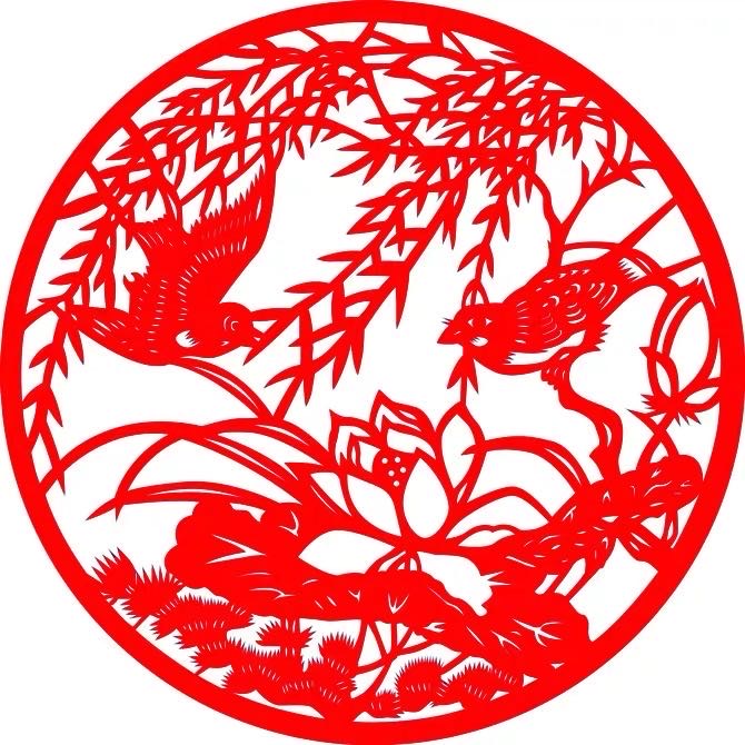 手工剪纸刻纸成品剪纸画 中国传统礼品 风景花鸟剪纸 窗花贴纸产品图