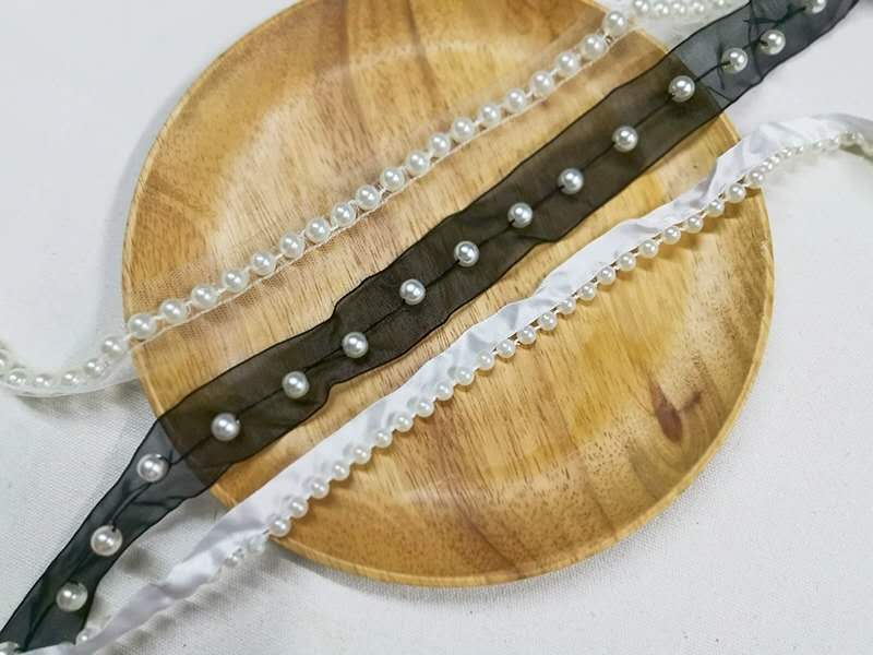 Pearl Lace All Cotton Lace Hollowed-Out Cotton Lace Fabric Handmade Diy Clothing Lace Accessories details Picture