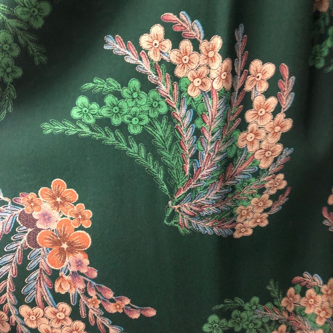 Silk and cotton fabric, silk and cotton fabric for spring and summer clothing, peacock flower