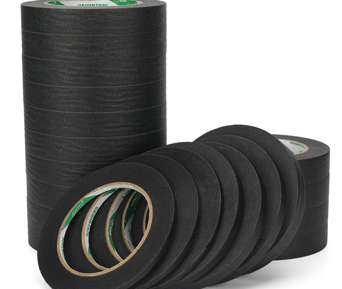 黑色美纹纸胶带彩色遮蔽画画手撕高粘性纸胶带印花贴纸高粘性彩色美纹纸装修装潢喷漆遮蔽皱纹纸胶带